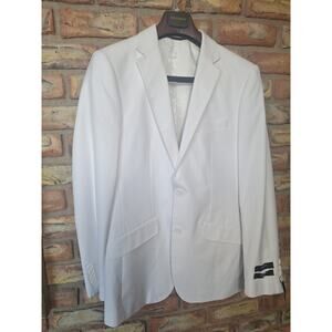 Statement Italy White Wool Blazer 36R Men’s Tailored Fit Super 150’s New